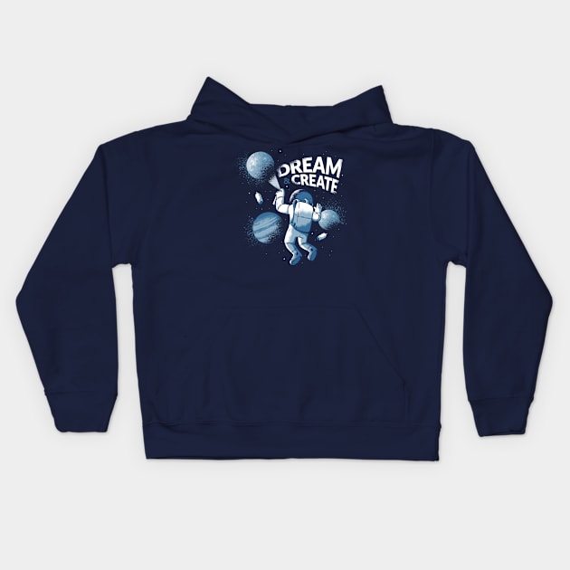 Astronaut Grafitti Kids Hoodie by LR_Collections